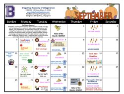 Revised ELEMENTARY September Calendar